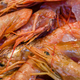 Pile of orange shrimp